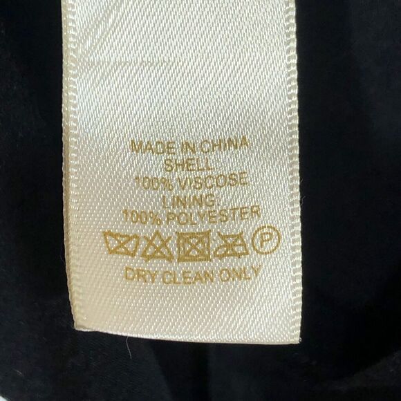 Kate Spade New York Black Pleated Midi Dress Sz 6 | Bow Back | Classic Cocktail - Picture 12 of 13